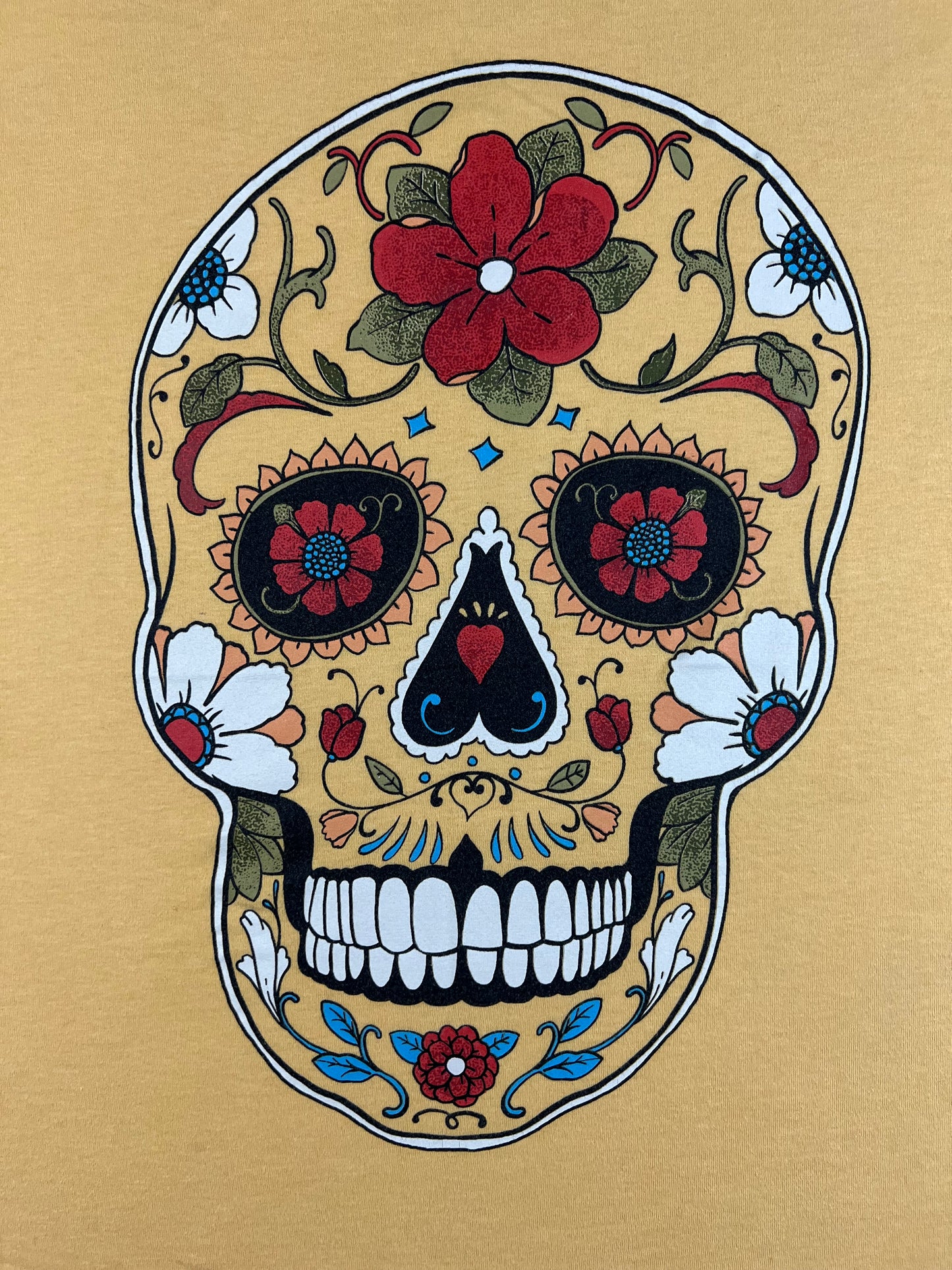 Skull with flowers