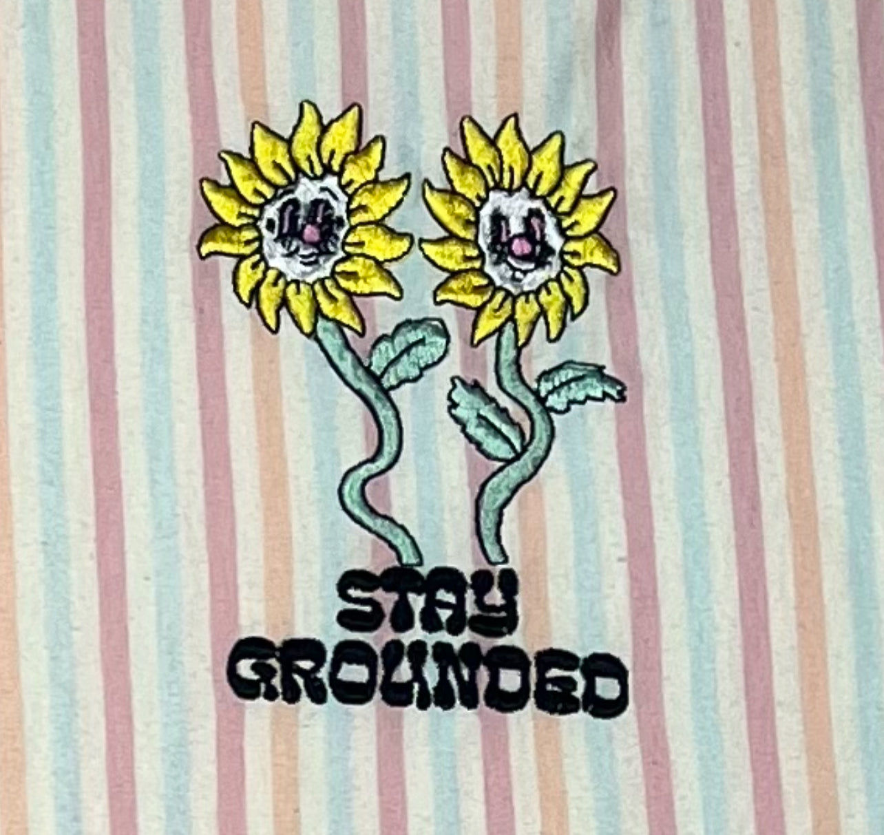 Stay Grounded Stripped Tee