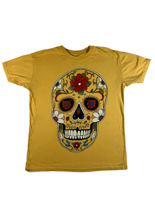 Skull with flowers